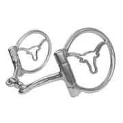Stainless Steel D-Ring Dogbone Snaffle Bit (LONGHORN)