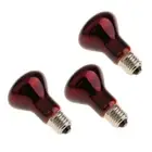 3 Pcs Infra Red Spot Bulb Vivarium Reptile Heat Light Red Lamp 75W 220V E27