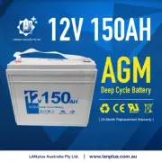 12V 150AH AGM DEEP CYCLE VRLA BATTERY Caravan Boat Solar Fridge 4WD >135Ah