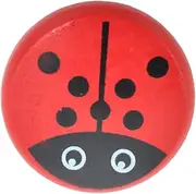 KOMBIUDA Ladybird Wooden Yo Yo Ball for String with Smooth Edges Enhances Coordination Finger Flexibility for Early Education