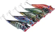 Abaodam 5pcs Life-Like Bionic Baits for Large Mouth Fishing Realistic Artificial for Freshwater and for Fishing Enthusiasts