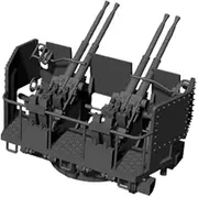 YZ700210B 1/700 Model Upgrade Parts US Navy 40mm Quad Bofors Anti-Aircraft Gun With Shield