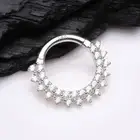 14 Karat Gold Double Lined Brilliant Sparkle Seamless Clicker Hoop Ring
