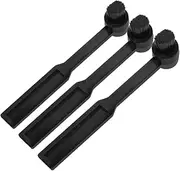SECFOU 3pcs Static Stylus Brush for Record Needles Vinyl Record Player Cleaning Brush Gentle Non Scratch Turntable Needle Cleaner with Easy Hanging and Fit Black Compact Design