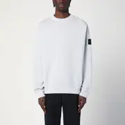 [Stone Island] Pearl grey cotton sweatshirt S Grey