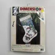 Dimensions Sledding Pals Cross Stitch Kit #8715 Christmas Stocking Christopher