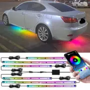 6Pcs RGB LED Dreamcolor Underglow Neon Strip Light Music APP Control For Lexus