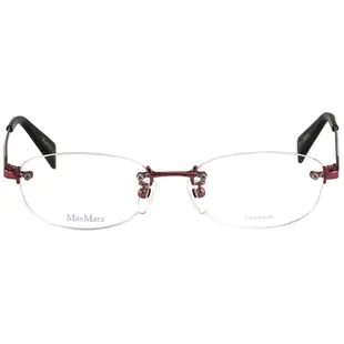 MaxMara 純鈦 無框 鏡框 眼鏡(紅色)MM8670F