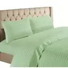 Unbranded Sheet Set King-Size 1200-Thread Count Egyptian Cotton Green 4-Piece