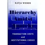 HIERARCHY AMIDST ANARCHY: TRANSACTION COSTS AND INSTITUTIONAL CHOICE