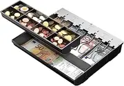 POS VALLEY Cash Drawer Insert - 4 Note Compartments / 8 Coin Compartments (Euro) - Compact Dimensions