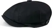 [MEGAVOW] Peaked Cap for Men and Women, Beret Cap, 8 Panels, Herringbone Retro Flat Cap, Gatsby Cap, Newsboy Flat Cap, Size 55-59 cm