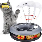 Interactive Kitten Toys Roller Track with Catnip Spring Pet Toy with Exercise Ba