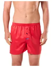 [Mitch Dowd] Satin Boxer Short in Red