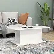 Coffee Table White 102x55.5x40 cm Modern Living Room Furniture Home Decor