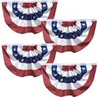 American Pleated Fan Bunting 1.5x3Fts US Flag Fan for Porch & 4th of July - M...