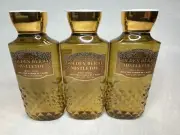 Bath and Body Works Golden Berry Mistletoe Body Wash 10 oz 3 Pack Christmas NEW!