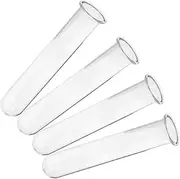 CLISPEED 4Pcs Clear Glass Test Tube Vases for Plant Propagation Hydroponic Display for Indoor Plants and Greenery