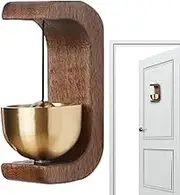 1/2 Door Bell Chime - Magnetic Shopkeepers Bell, Traditional Doorbell Chime | Classic Wood Doorbell Chime, Wind Chime Entrance Doorbells, Magnetic Wood Doorbell for Home Garden Windchime