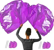 Baisdan 4pcs 39"x27" Worship Flags for Beginner, Praise Dance Flag for Kids, Praise and Worship Flag for Dance Church, Praise Flags with Telescopic Poles, 4Pack, Purple