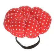 Wrist Pin Cushion Pumpkin Needle Sewing Pincushion with Elastic Wrist Belt, Red
