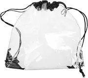 Kisangel Transparent Drawstring Bags Clear Drawstring Backpack PVC Gym Bags for Stadium Events Sports Bag