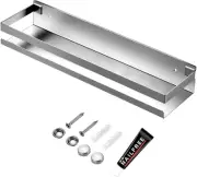 Wall Mounted Spice Rack, Stainless Steel Kitchen Organizer Shelves Hanging Stora
