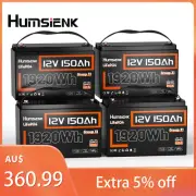 1/2/3/4 PACK 12V150Ah Lithium LiFePO4 Battery 15000+ Cycles 110A BMS For RV Home