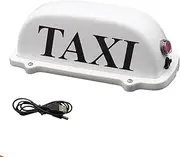 USB Rechargeable Battery Taxi Top Light Roof Taxi Sign with Magnetic Base Waterproof Taxi Dome Light