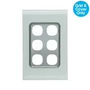 Clipsal Saturn 30 Series 6 Gang Grid & Plate Ocean Mist