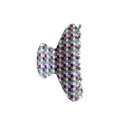 Culturesse Emery Retro 8.5cm Checkered Hair Claw/Crab Women's Accessory Crescent