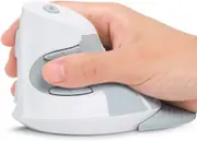 Delux M618GX Wireless White Vertical Mouse 6 Buttons Optical Ergonomic 2.4Ghz