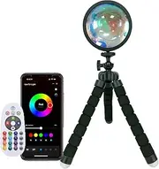 [UanTii] Smart Sunset Lamp Tuya Bluetooth Projector Lamp Ambient Lighting Fill Light,APP and Remote Control 360 Degree Rotation Sunset Light
