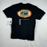 Rip Curl Fadeout Sun T-Shirt Men's M Surfing Logo Graphic Crew Black NWT