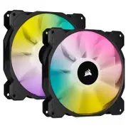 Corsair iCUE SP140 RGB ELITE 140mm PWM Case Fan - 2-Pack with Lighting Node CORE