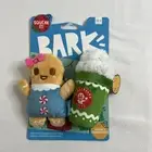 New! BARK Deck the Howls: Ginger's Snappuccino Set of 2 Mini Dog Toys Size XS-S