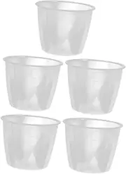 SOPOTUTU 5pcs Plastic Rice Measuring Cup for Rice Cooker Accurate Scaled Measuring Cups for Steaming Boiling Soups Sturdy Kitchen Accessories