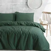 Amson Royale Cotton Sage Double Quilt Cover Set with four standard pillowcases