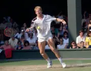 Boris Becker of Germany at Wimbledon July 1991 Becker lost the fin- Old Photo 9