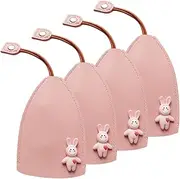 4pcs Car Key Bag Key Covers Pouch for Car Keys Key Chain Key Fob Replacement Car Key Holder Car Key Pouch Key Fob Holder Key Cute Keychain Car Key Fob Bag Keychain Metal Pink