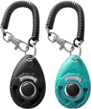 Pet Training Clicker with Wrist Strap - Dog Clickers (New Black +...