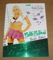 2014 Benchwarmer BOBBI BILLARD Hot For Teacher #42 Green Auto SP/10 Playboy WOW