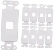 10 PACK Decorative Wall Plate for Keystone, Ethernet, HDMI, Coaxial & 1 Port