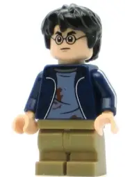 LEGO Harry Potter Minifigure Harry Potter - Dark Blue Jacket (Genuine)