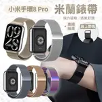 【魔比歐】 小米手環 8 PRO 米蘭尼斯錶帶 金屬磁吸錶帶