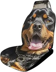 HETVBNS - Rottweiler Breathable Car Seat Cover for Dogs, Tongue Head, Front Seat Protector with Elastic Band Edge, Car Seat Cushions, Accessories