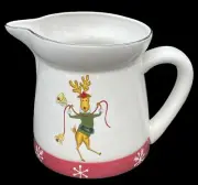 Laurie Gates Winter Wonder Reindeer Pitcher Large Ceramic ChristmasFAST SHIPPING
