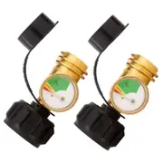 2 Pcs RV Propane Tank Gauge Level Indicator Gas Pressure Meter with Type 1 ConnectionUpgraded Propane Leak Detector as shown