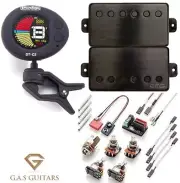 EMG James Hetfield JH Brushed Black Chrome Humbucker Set Short Pots ( TUNER )