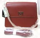 Badgley Mischka Coffee Brown Logo Chain & Crossbody Strap Purse Bag NEW BM-4051
